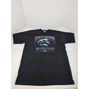 Harley-Davidson Motorcycles Black Graphic Canfield OH Shirt Size XL
